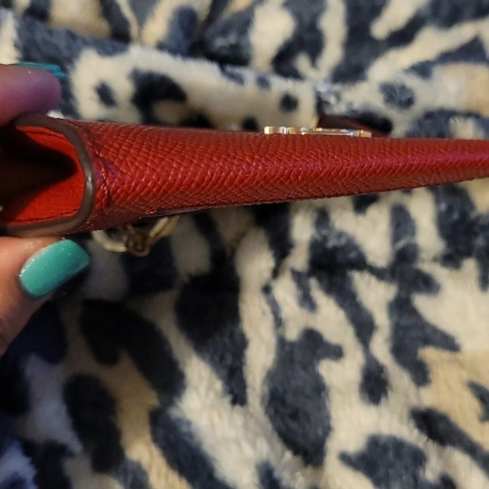 Coach Mini Skinny Wallet IM/1941 Red - Picture 5 of 5